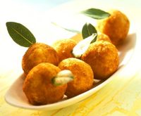 Recette italienne boulettes de riz à la mozzarella