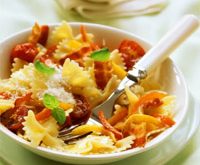 Recette italienne farfalle all’amatriciana